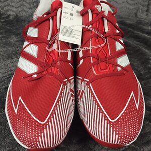Adidas Adizero Afterburner 7 EG7613 Red Metal Baseball Cleats Men's Size 15 NWT